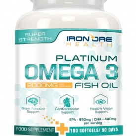Iron Ore Health – Olio di pesce Omega 3 Platinum Integratore alimentare